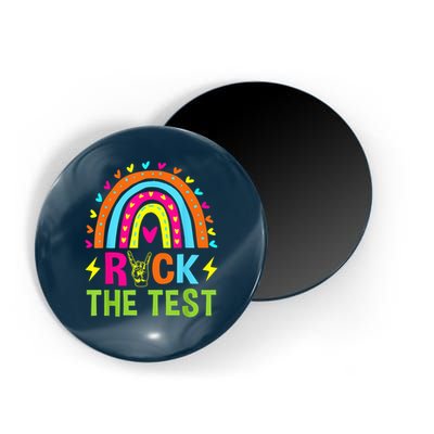 Rock The Test Rainbow Testing Day Motivational Teacher Magnet