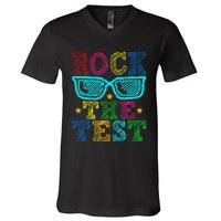 Rock The Test Testing Day V-Neck T-Shirt