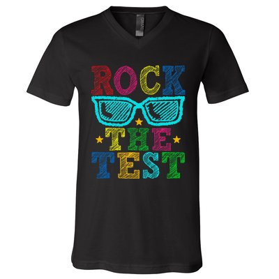 Rock The Test Testing Day V-Neck T-Shirt