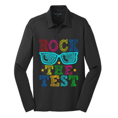 Rock The Test Testing Day Silk Touch Performance Long Sleeve Polo