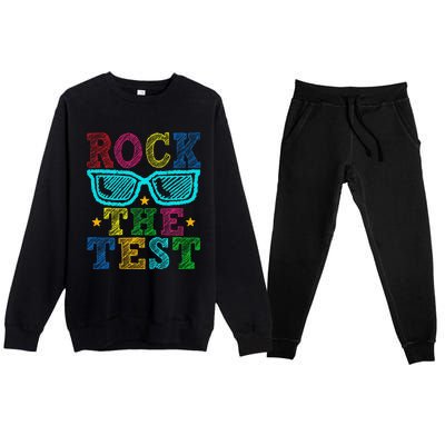 Rock The Test Testing Day Premium Crewneck Sweatsuit Set