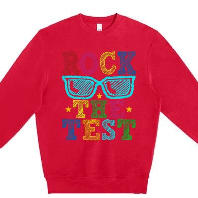 Rock The Test Testing Day Premium Crewneck Sweatshirt