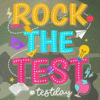 Rock The Test Testing Day Retro Motivational Teacher Student Legacy Tie Dye Trucker Hat