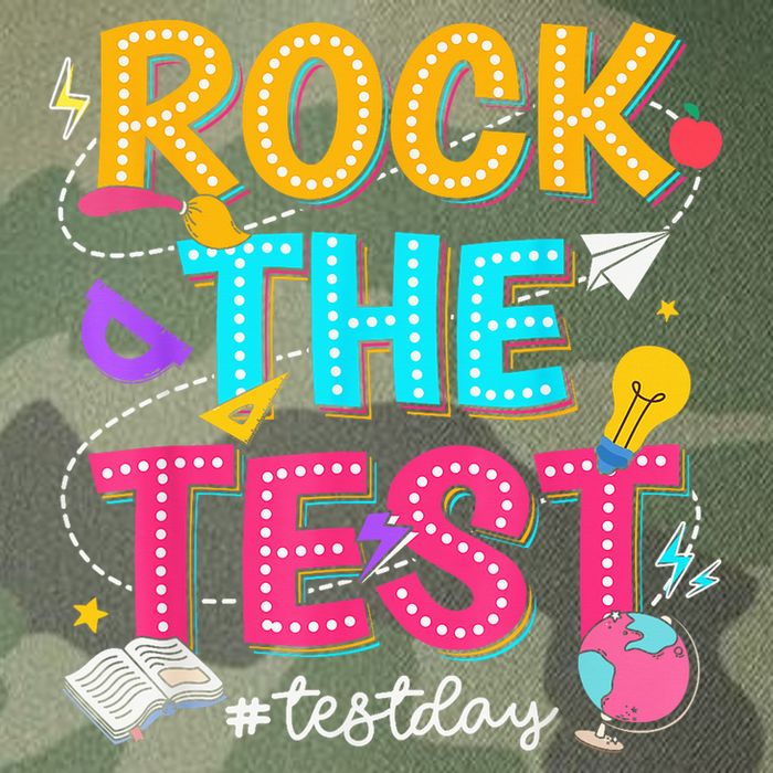 Rock The Test Testing Day Retro Motivational Teacher Student Legacy Tie Dye Trucker Hat