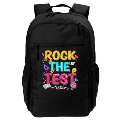 Rock The Test Testing Day Retro Motivational Teacher Student Backpack