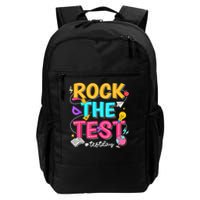 Rock The Test Testing Day Retro Motivational Teacher Student Backpack