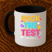 Rock The Test Testing Day Retro Motivational Teacher Student Mug