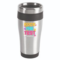 Rock The Test Testing Day Retro Motivational Teacher Student 16oz Travel Tumbler