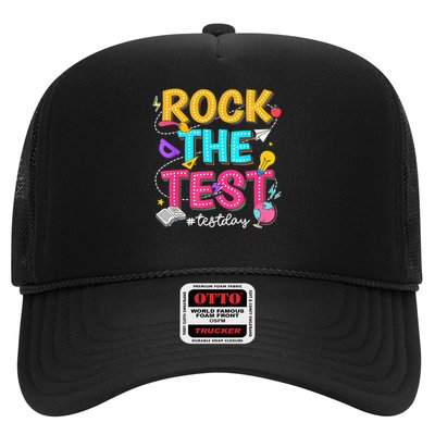 Rock The Test Testing Day Retro Motivational Teacher Student Trucker Hat