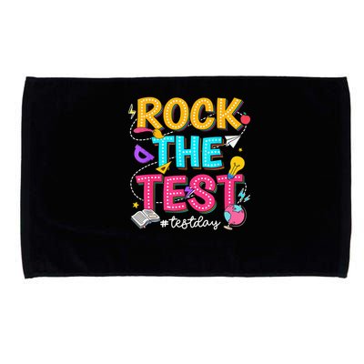 Rock The Test Testing Day Retro Motivational Teacher Student Microfiber Hand Towel