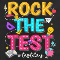 Rock The Test Testing Day Retro Motivational Teacher Student Microfiber Hand Towel