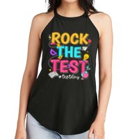 Rock The Test Testing Day Retro Motivational Teacher Student Women's Perfect Tri Rocker Tank