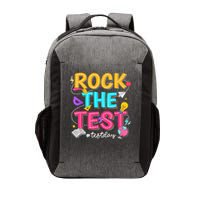 Rock The Test Testing Day Retro Motivational Teacher Student Vector Backpack