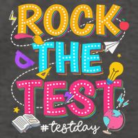 Rock The Test Testing Day Retro Motivational Teacher Student Vector Backpack