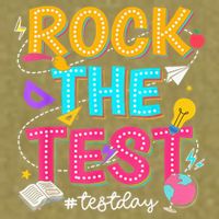 Rock The Test Testing Day Retro Motivational Teacher Student Garment-Dyed Women's Muscle Tee