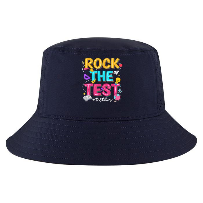 Rock The Test Testing Day Retro Motivational Teacher Student Cool Comfort Performance Bucket Hat