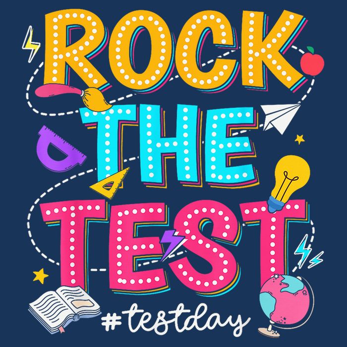 Rock The Test Testing Day Retro Motivational Teacher Student Cool Comfort Performance Bucket Hat