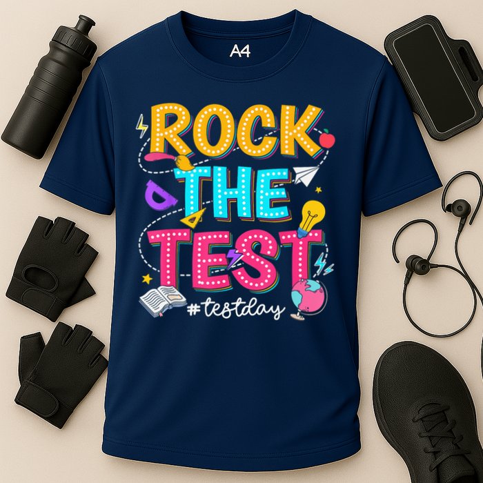 Rock The Test Testing Day Retro Motivational Teacher Student Performance Shirt