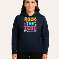 Rock The Test Testing Day Retro Motivational Teacher Student Hoodie