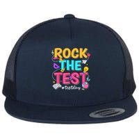 Rock The Test Testing Day Retro Motivational Teacher Student Flatbill Hat