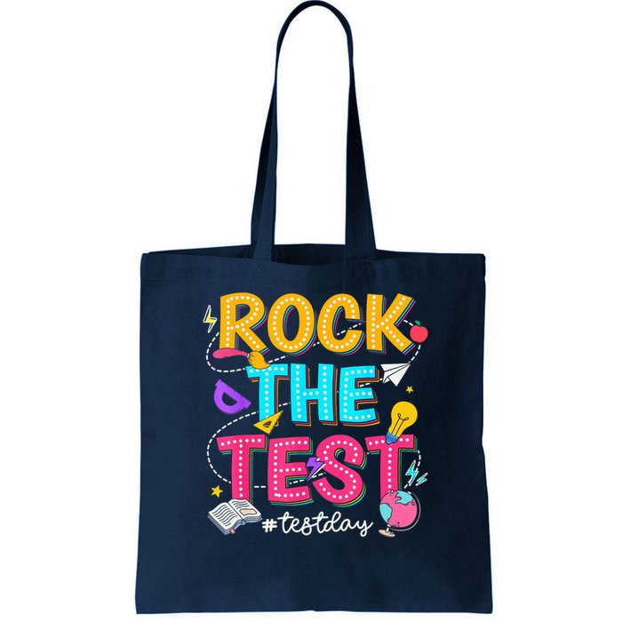 Rock The Test Testing Day Retro Motivational Teacher Student Bag