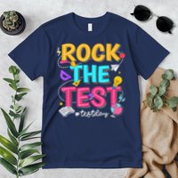 Rock The Test Testing Day Retro Motivational Teacher Student Premium T-Shirt