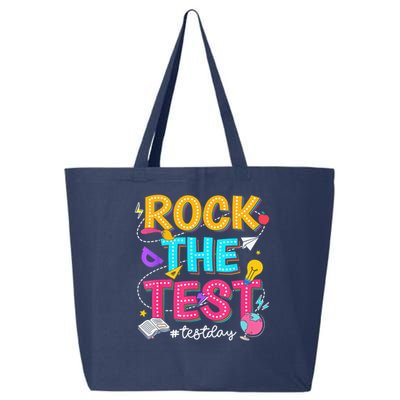Rock The Test Testing Day Retro Motivational Teacher Student 25L Jumbo Tote