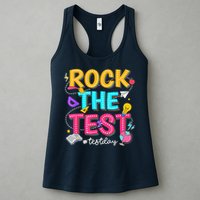 Rock The Test Testing Day Retro Motivational Teacher Student Womens Tank Top