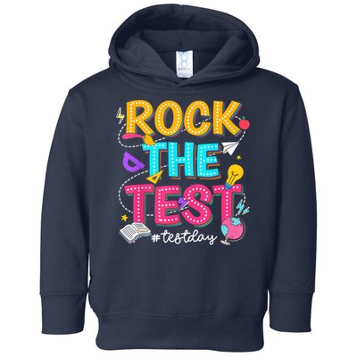Rock The Test Testing Day Retro Motivational Teacher Student Toddler Hoodie