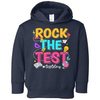 Rock The Test Testing Day Retro Motivational Teacher Student Toddler Hoodie