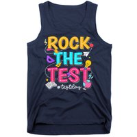 Rock The Test Testing Day Retro Motivational Teacher Student Tank Top