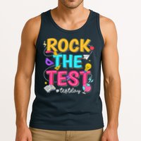 Rock The Test Testing Day Retro Motivational Teacher Student Tank Top