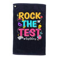 Rock The Test Testing Day Retro Motivational Teacher Student Golf Towel