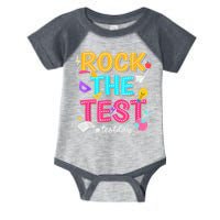 Rock The Test Testing Day Retro Motivational Teacher Student Infant Baby Jersey Bodysuit
