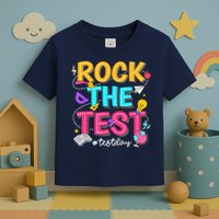 Rock The Test Testing Day Retro Motivational Teacher Student Toddler T-Shirt
