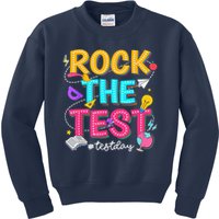 Rock The Test Testing Day Retro Motivational Teacher Student Kids Sweatshirt