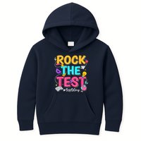 Rock The Test Testing Day Retro Motivational Teacher Student Kids Hoodie