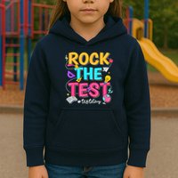 Rock The Test Testing Day Retro Motivational Teacher Student Kids Hoodie