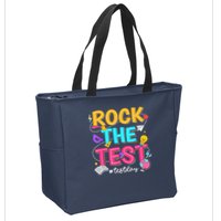Rock The Test Testing Day Retro Motivational Teacher Student Zip Tote Bag