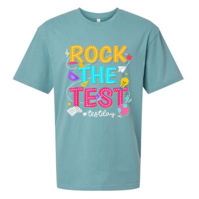 Rock The Test Testing Day Retro Motivational Teacher Student Sueded Cloud Jersey T-Shirt