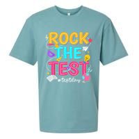 Rock The Test Testing Day Retro Motivational Teacher Student Sueded Cloud Jersey T-Shirt