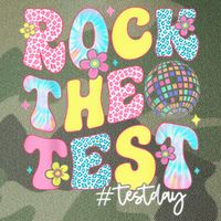 Rock The Test Testing Day Retro Motivational Teacher Student Legacy Tie Dye Trucker Hat