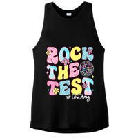 Rock The Test Testing Day Retro Motivational Teacher Student Ladies PosiCharge Tri-Blend Wicking Tank