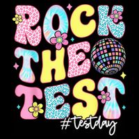 Rock The Test Testing Day Retro Motivational Teacher Student Backpack