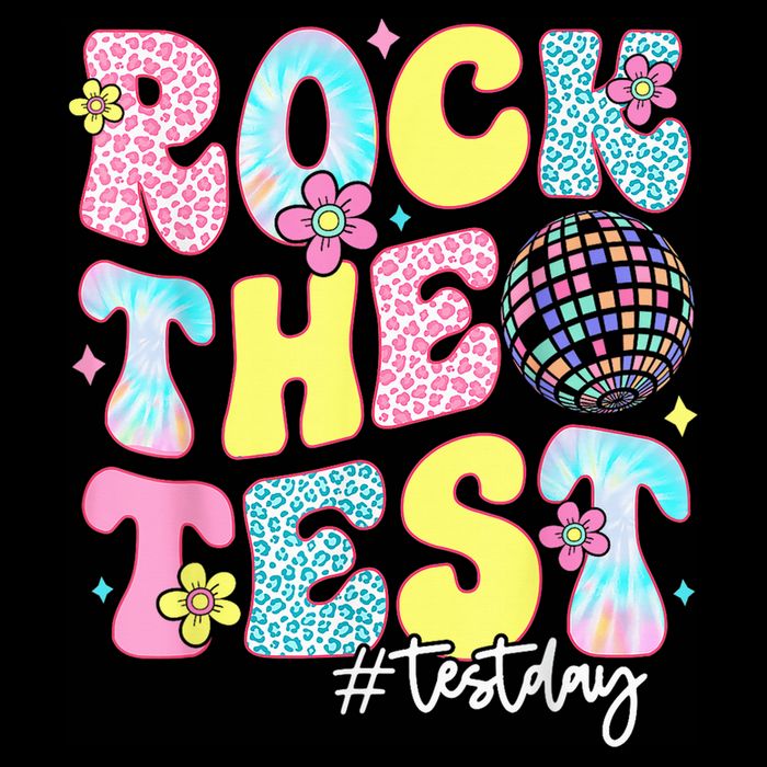 Rock The Test Testing Day Retro Motivational Teacher Student Backpack