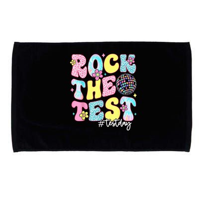 Rock The Test Testing Day Retro Motivational Teacher Student Microfiber Hand Towel