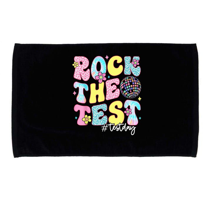 Rock The Test Testing Day Retro Motivational Teacher Student Microfiber Hand Towel