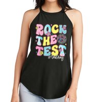 Rock The Test Testing Day Retro Motivational Teacher Student Women's Perfect Tri Rocker Tank
