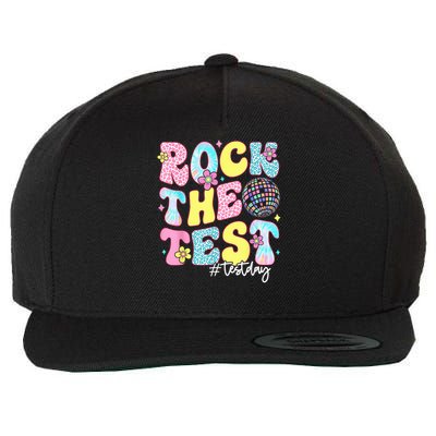 Rock The Test Testing Day Retro Motivational Teacher Student Wool Snapback Cap