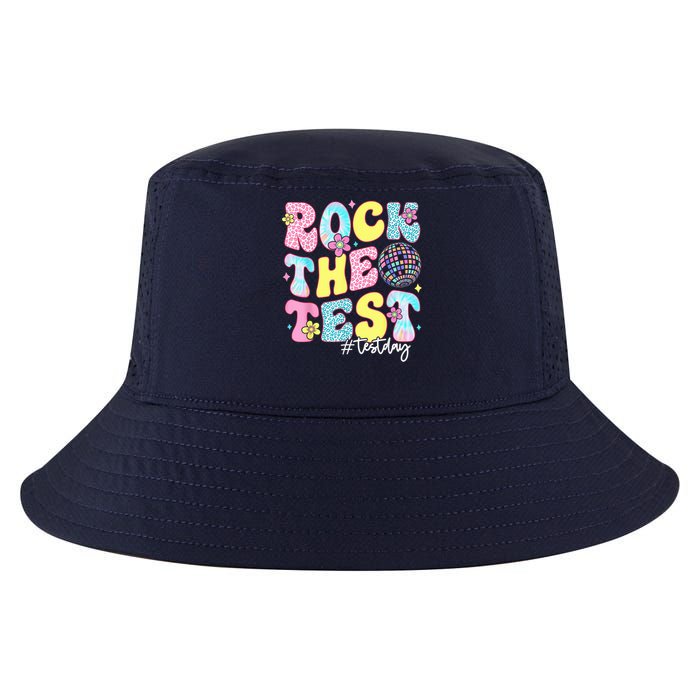 Rock The Test Testing Day Retro Motivational Teacher Student Cool Comfort Performance Bucket Hat
